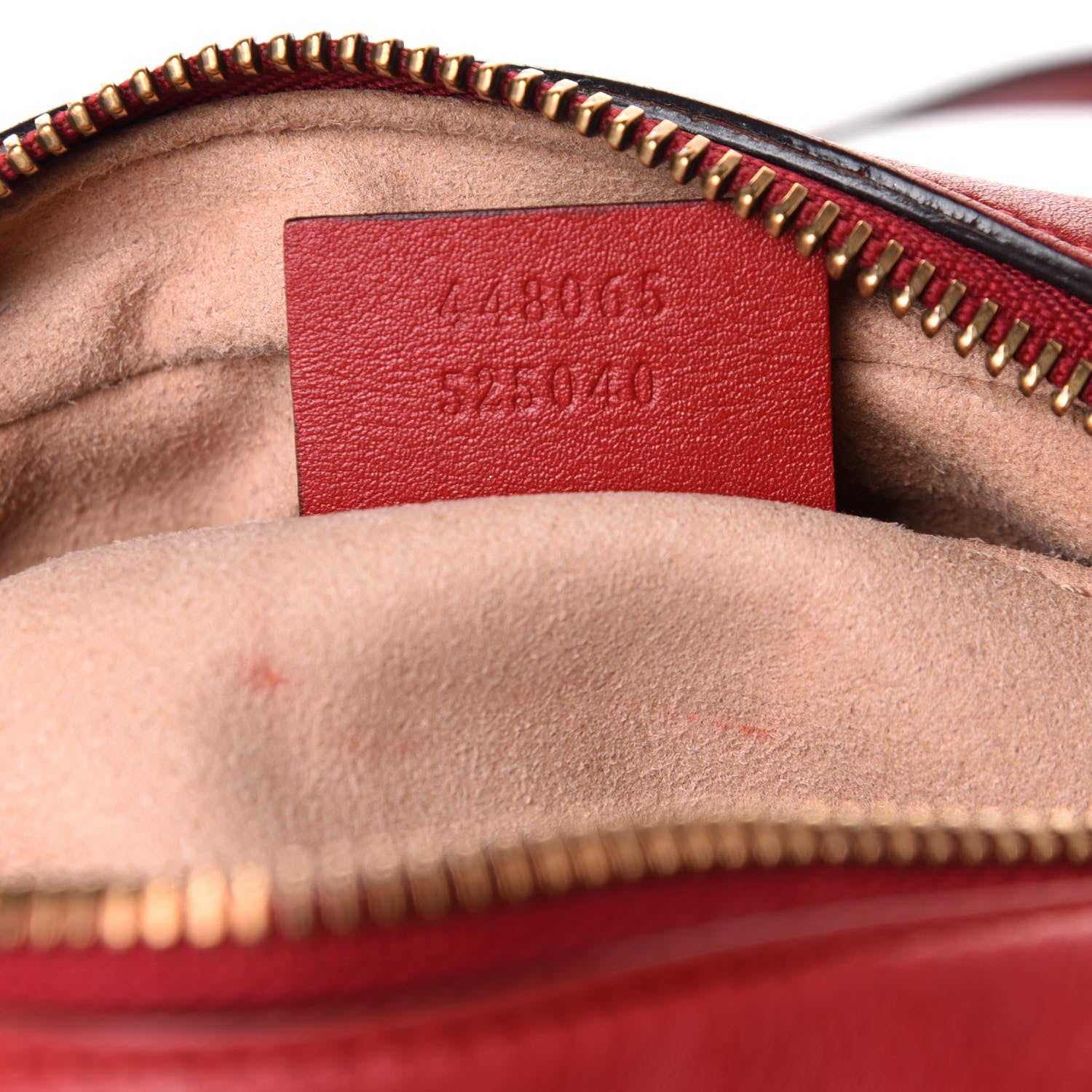 Gucci Calfskin Matelasse Mini GG Marmont Chain Shoulder Bag Hibiscus Red 7 of 12