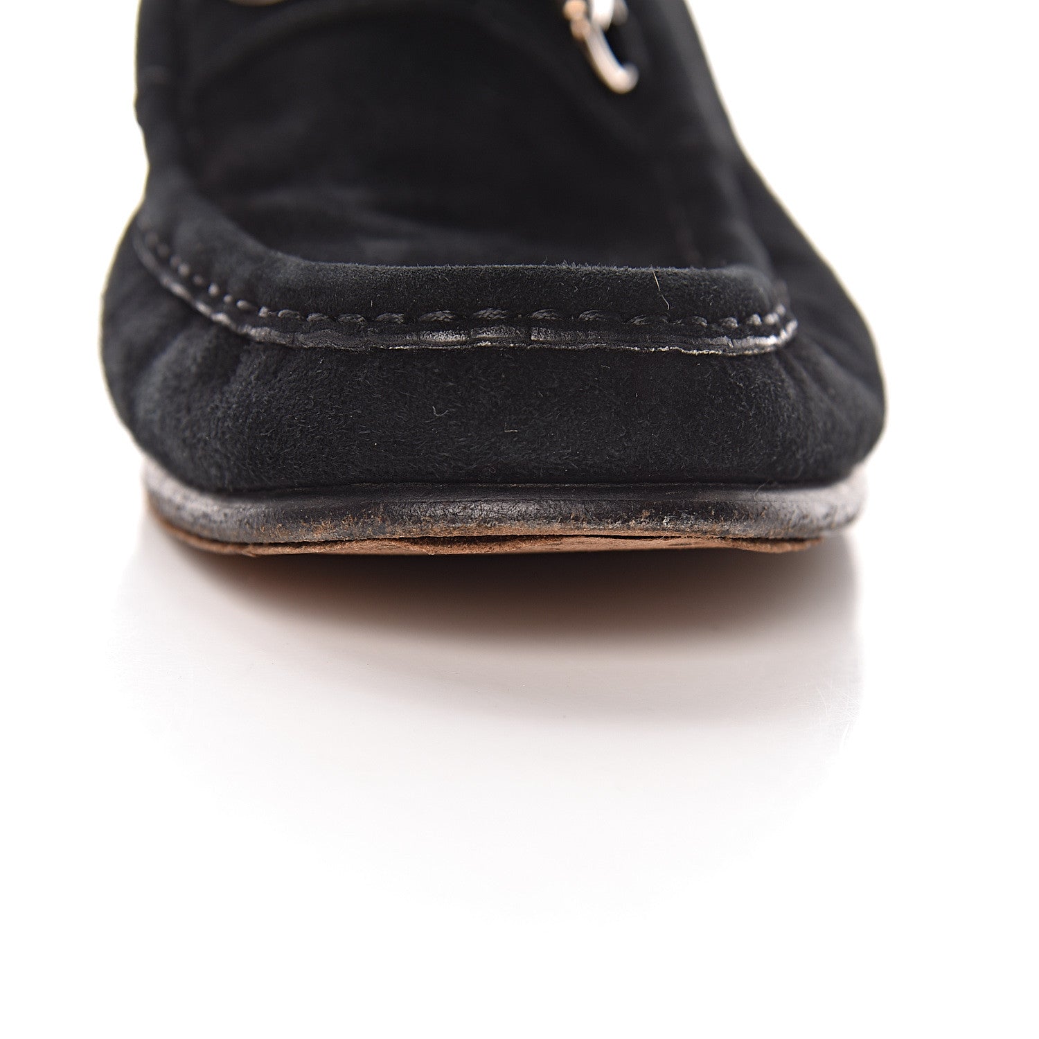 Gucci Suede Horsebit Womens Loafers 39.5 Black 17 of 19