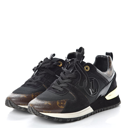 Louis Vuitton Suede Monogram Run Away Sneakers 36 Black 3 of 8