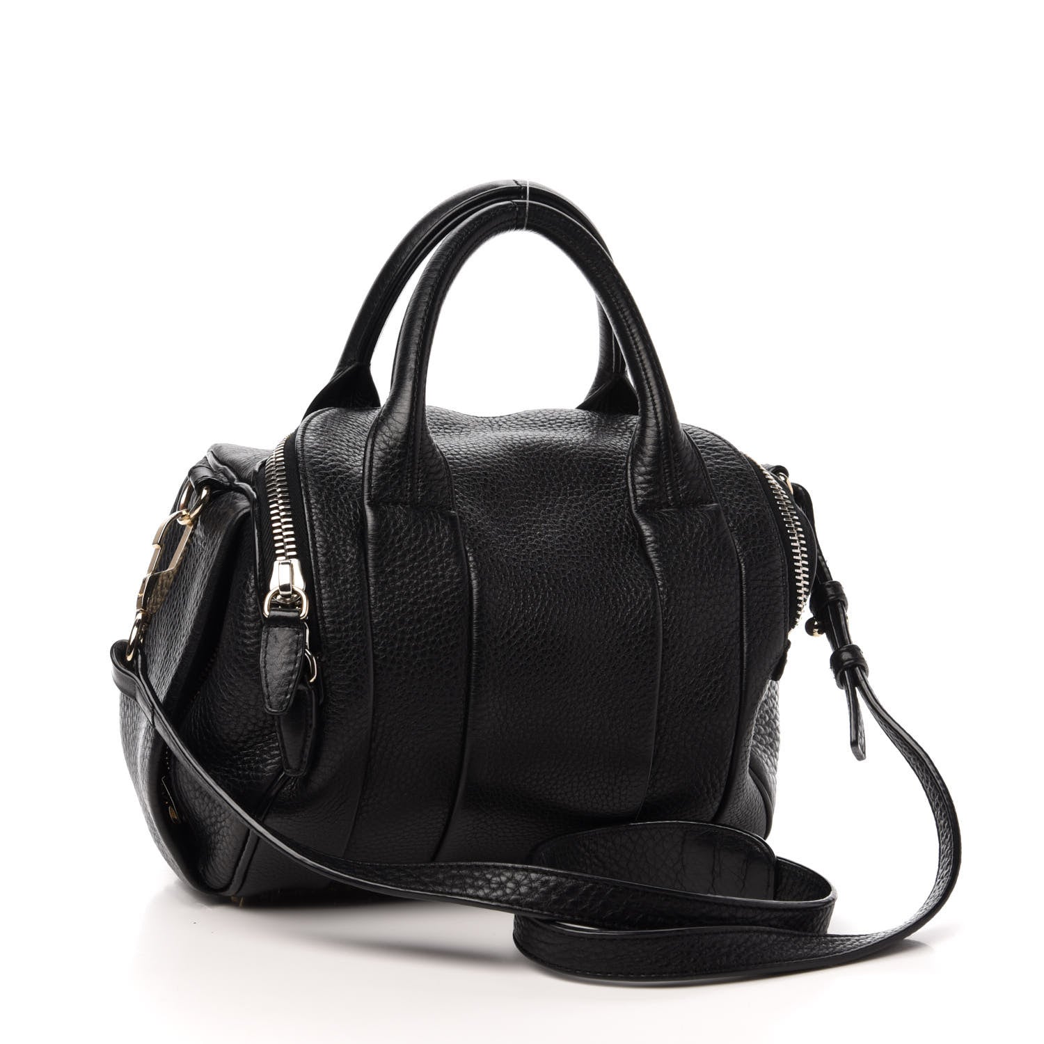 Alexander Wang Pebbled Lambskin Rockie Black Pale Gold Hardware 3 of 11
