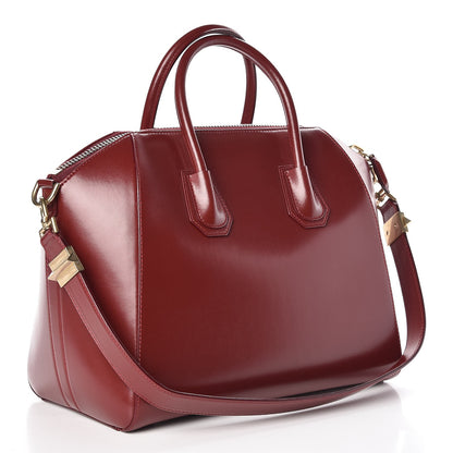 Givenchy Shiny Lord Calfskin Medium Antigona Burgundy 3 of 7