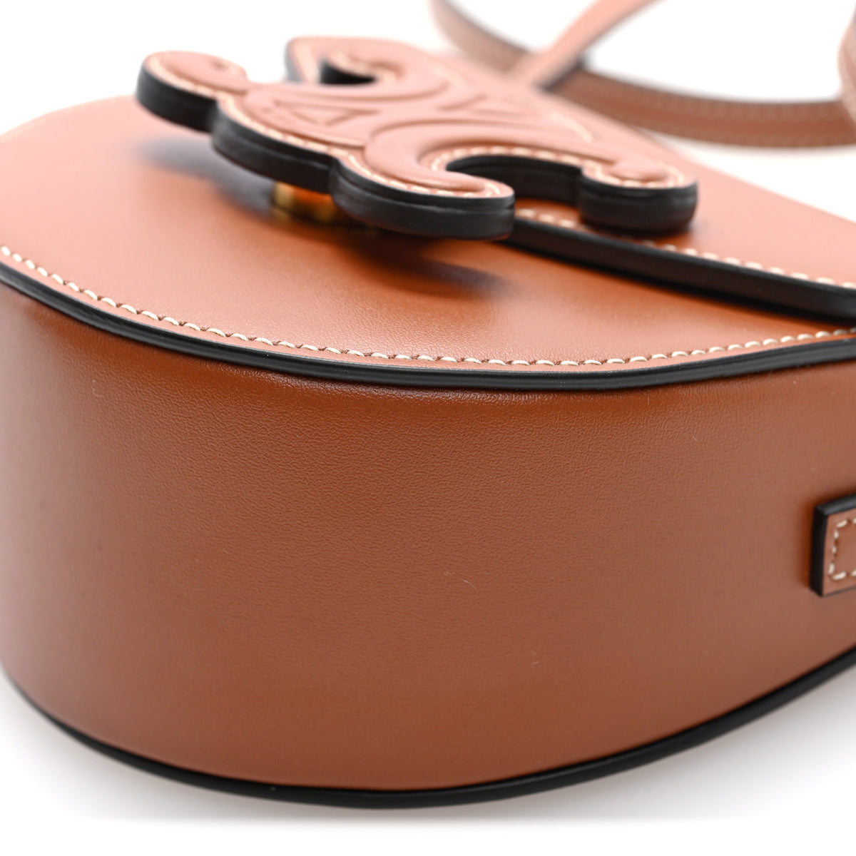 Celine Smooth Calfskin Triomphe Mini Besace Crossbody Tan 9 of 9