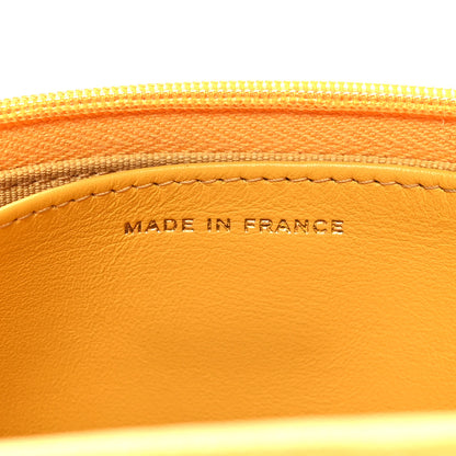 Chanel Caviar Quilted Wallet on Chain WOC Yellow 7 of 13