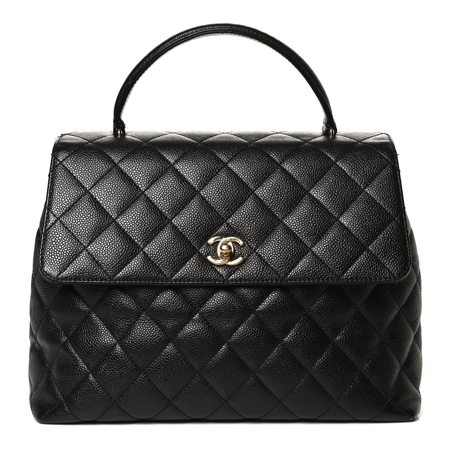 Chanel Caviar Quilted Jumbo Kelly Flap Black 1 of 11