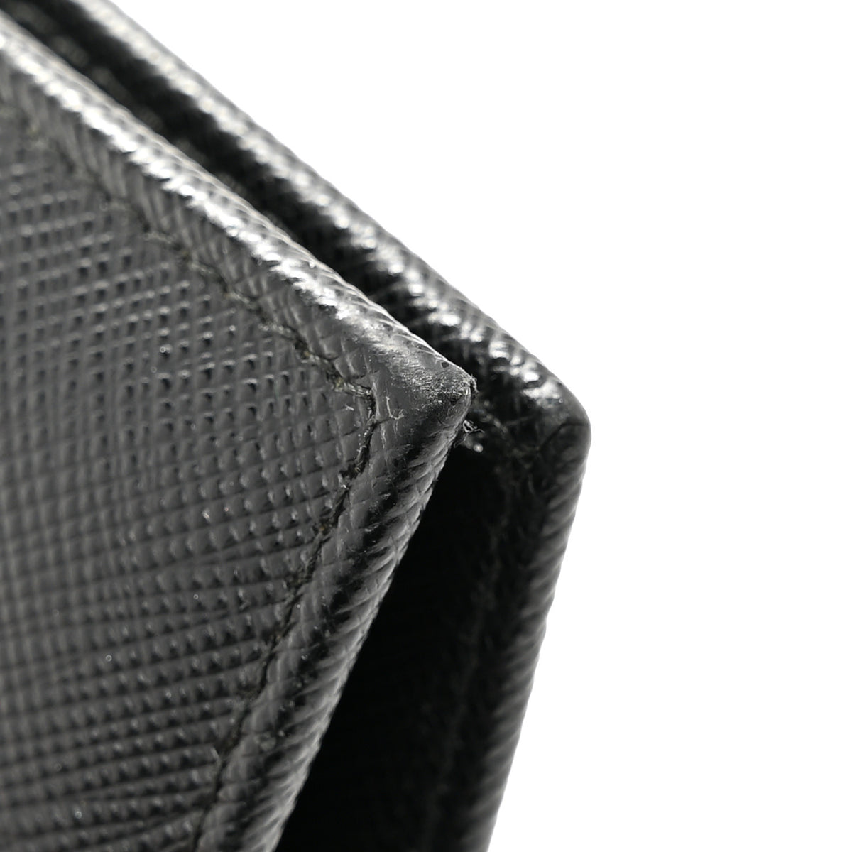 Prada Saffiano Metal Bi-Fold Wallet  Black 8 of 10
