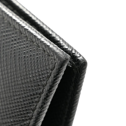 Prada Saffiano Metal Bi-Fold Wallet  Black 8 of 10