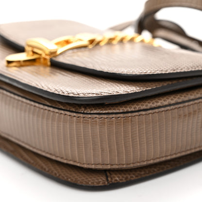 Gucci Lizard Mini Sylvie 1969 Messenger Bag Taupe 10 of 10