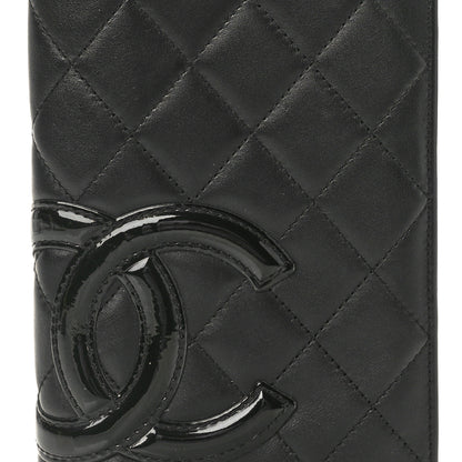 Chanel Calfskin Quilted Cambon Yen Wallet Black 9 of 10