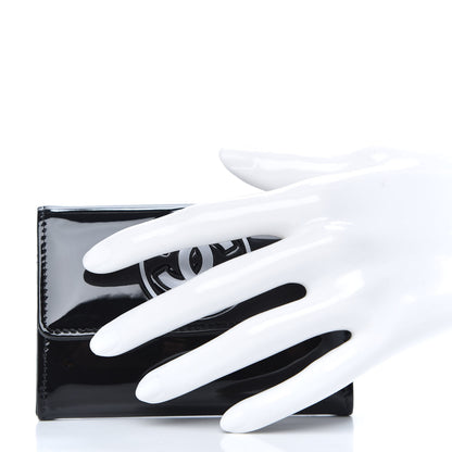 Chanel Patent CC Card Holder Black White 2 of 8
