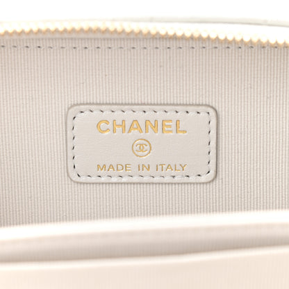 Chanel Metallic Lambskin Quilted Top Handle Vanity Case Silver 7 of 12