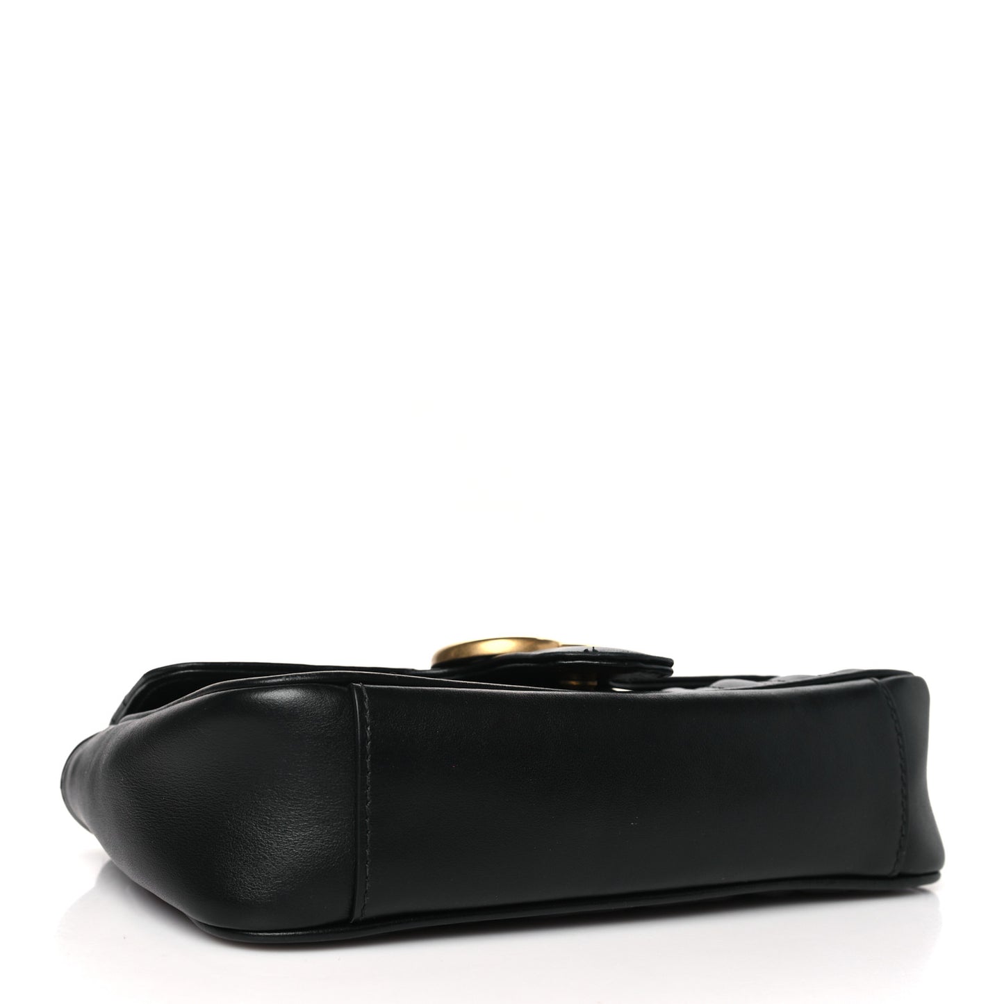 Calfskin Matelasse Mini GG Marmont Shoulder Bag Black