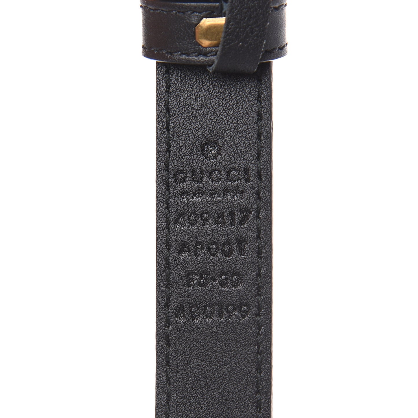 Calfskin Double G 20mm Belt 75 30 Black