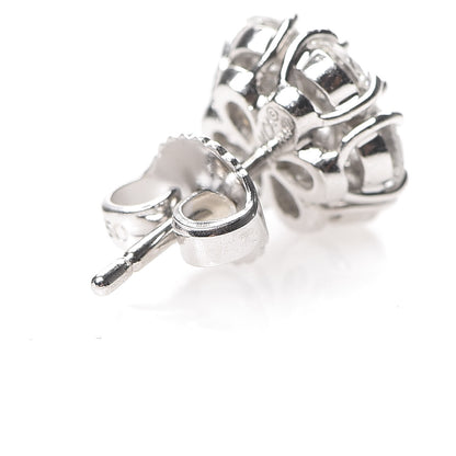 Van Cleef & Arpels 18K White Gold Diamond Fleurette Earrings 5 of 6