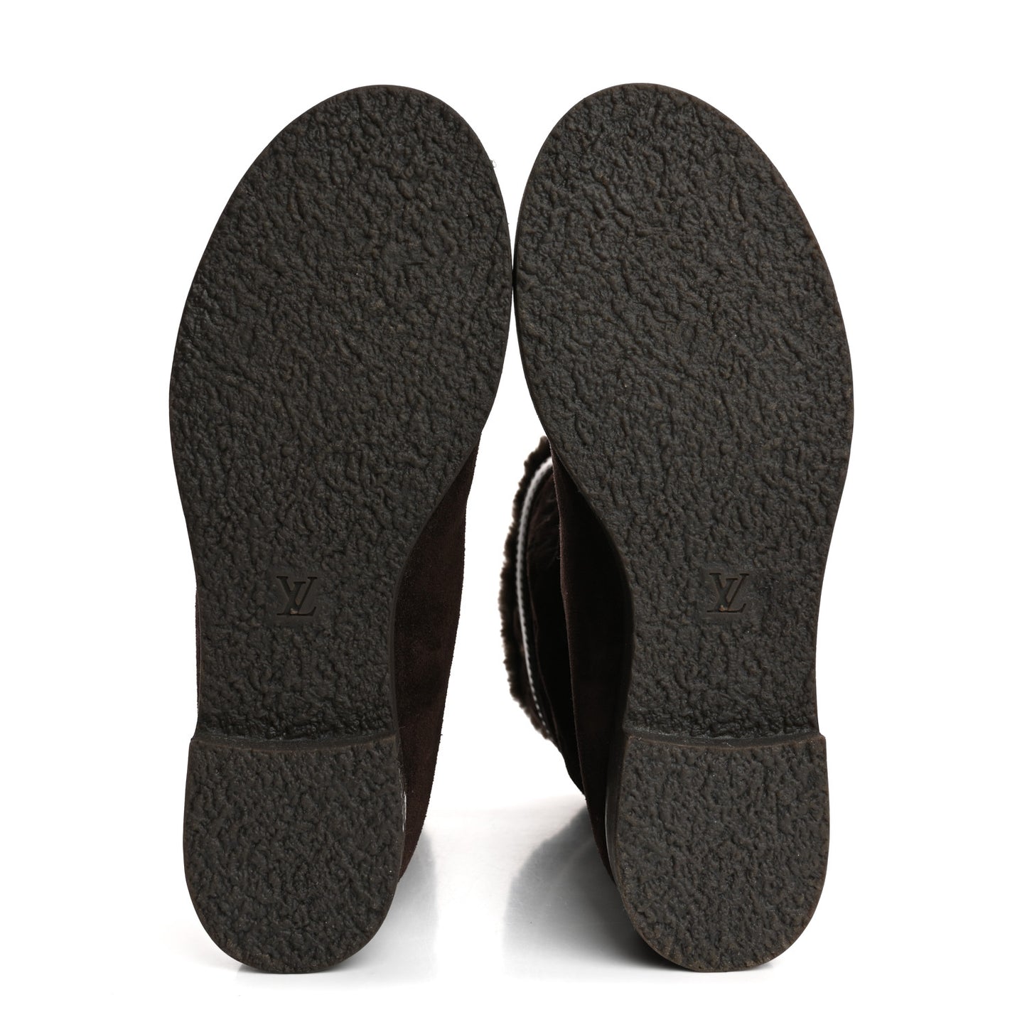 Suede Fur Wintry Boots 39 Brown