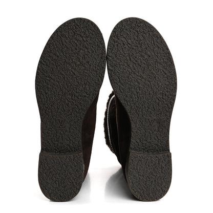 Louis Vuitton Suede Fur Wintry Boots 39 Brown 6 of 11