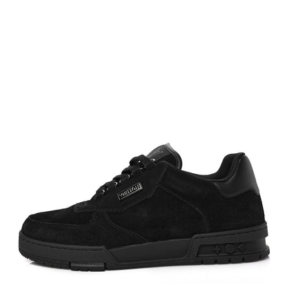 Louis Vuitton Suede Mens LV Trainer Sneakers 8 Black 1 of 8