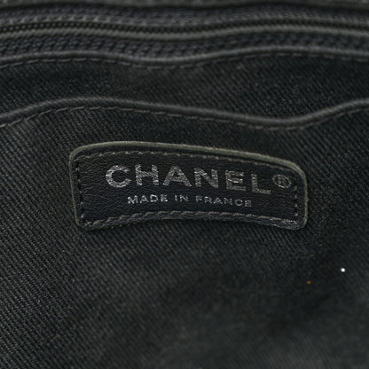 Chanel Grained Vegetal Calfskin Urban Shopping Tote Black 8 of 13