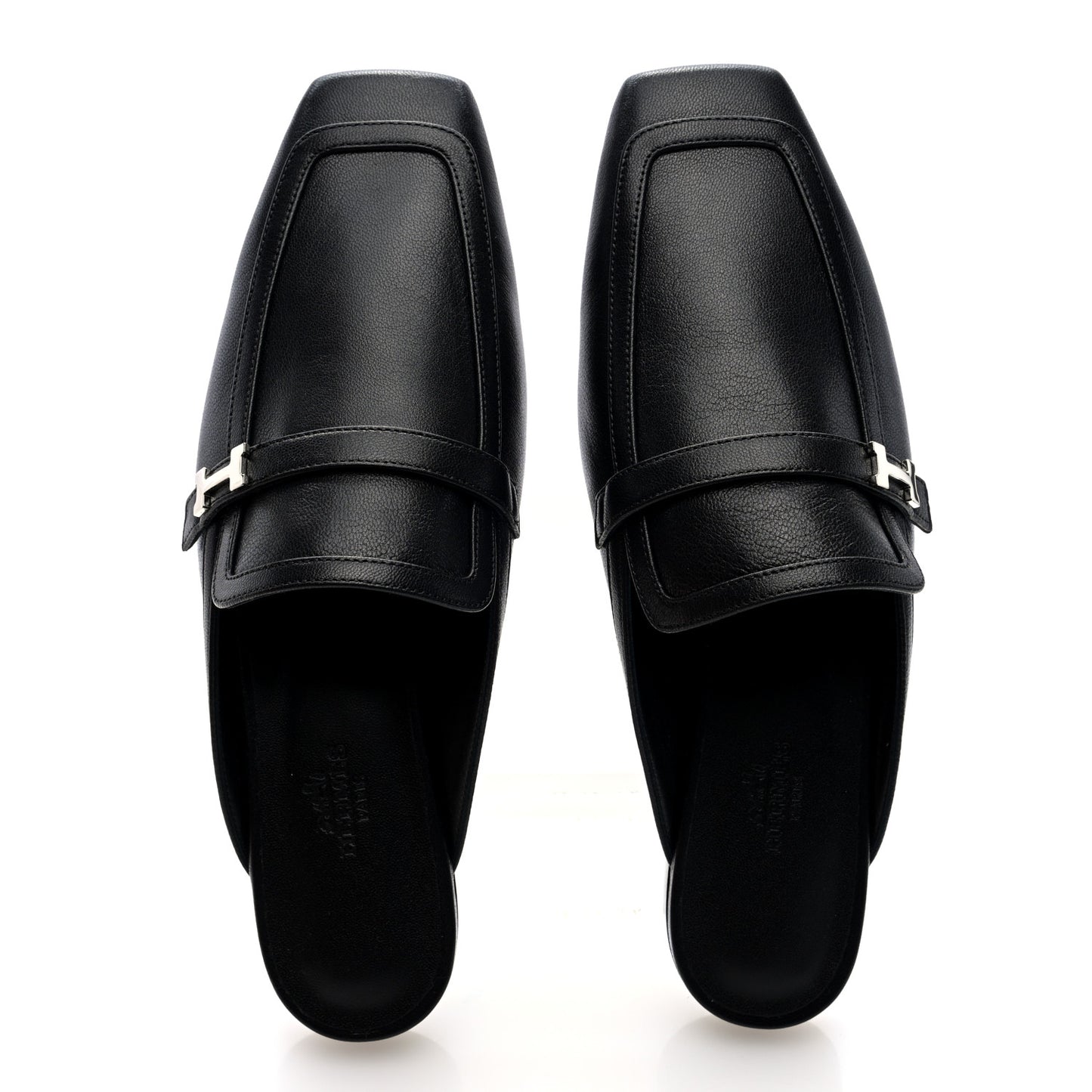 Goatskin Groupie Mules 38 Black