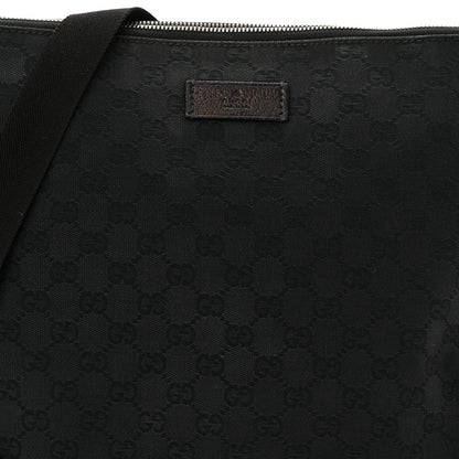 Gucci Monogram Flat Messenger Bag Black 8 of 11