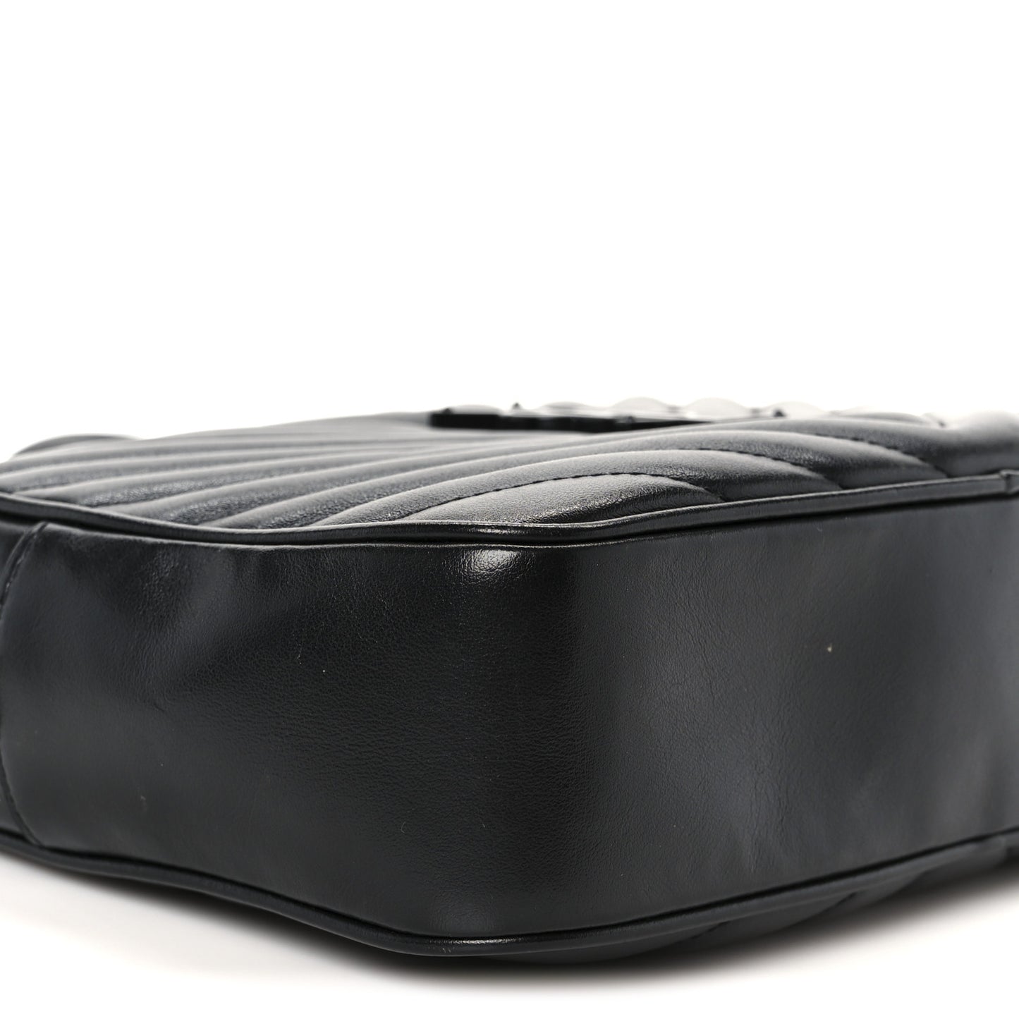 Calfskin Matelasse Monogram Monochrome Lou Camera Bag Black