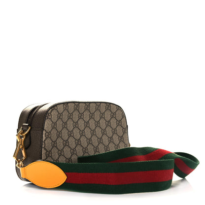 Gucci GG Supreme Monogram Web Neo Vintage Shoulder Bag Beige New Acero Crop 3 of 11