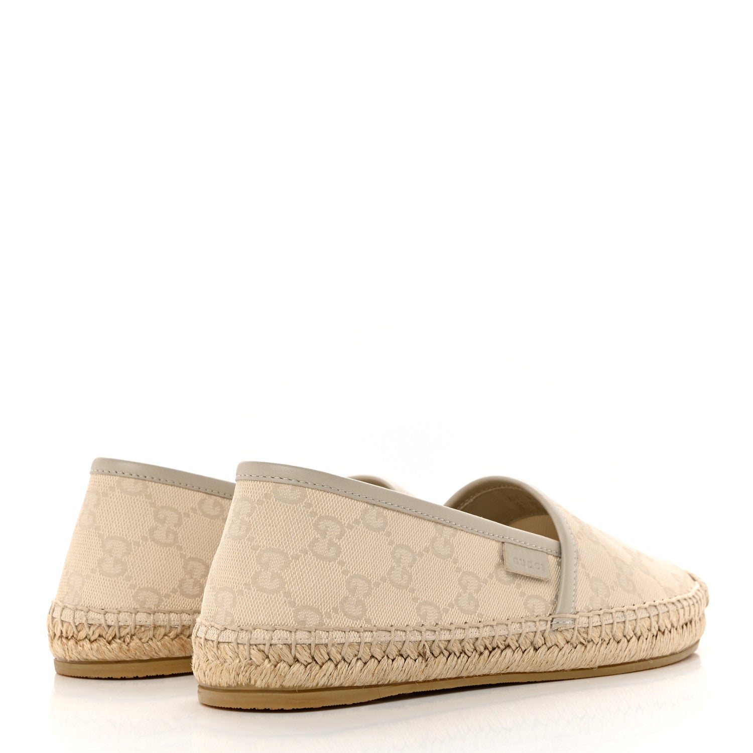 Gucci Washed Cotton Miro Soft Calfskin GG Monogram Espadrilles 36 White Mystic White 4 of 8