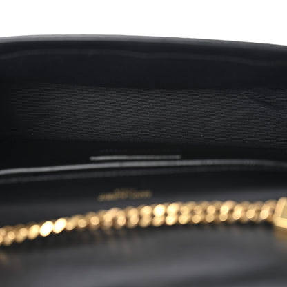 Saint Laurent Calfskin Crocodile Embossed Medium Classic Monogram Kate Tassel Satchel Black Blue 5 of 11