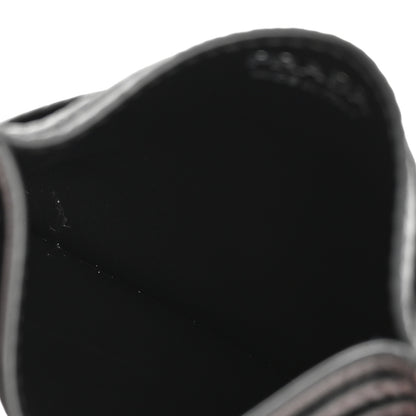 Prada Vitello Daino Triangle Card Holder Black 5 of 8