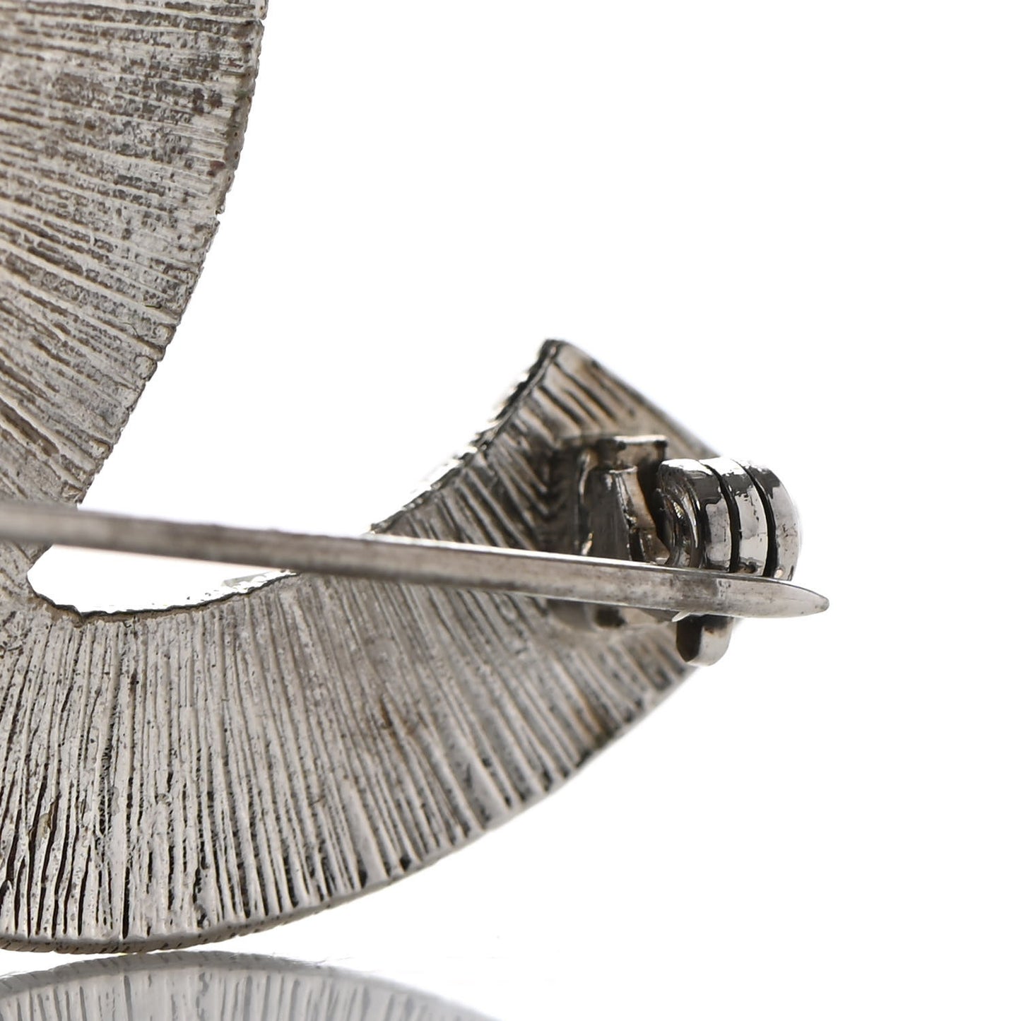 Baguette Crystal CC Brooch Silver