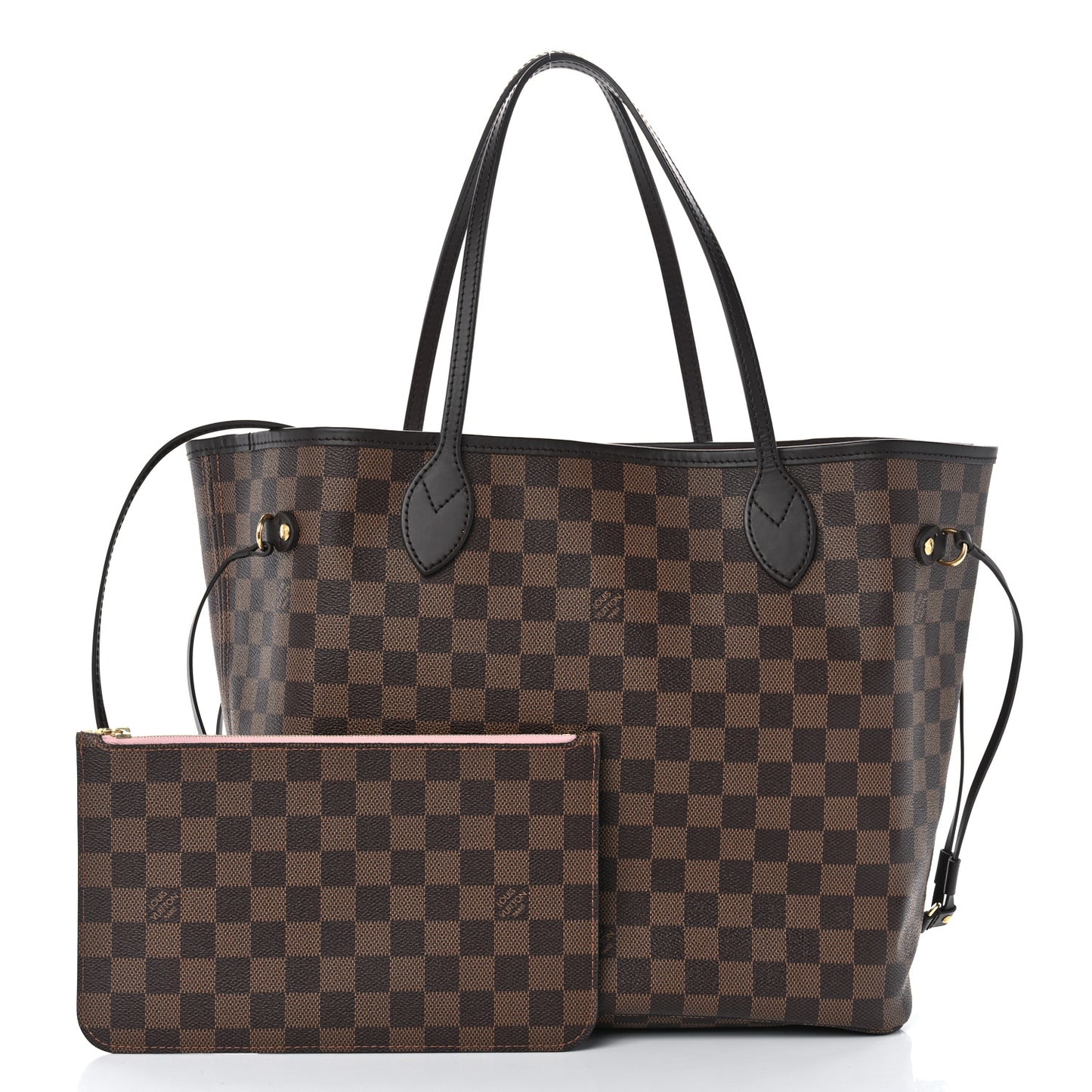 Damier Ebene Neo Neverfull MM Rose Ballerine