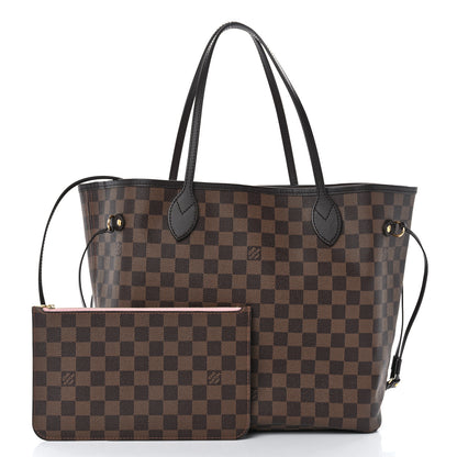 Louis Vuitton Damier Ebene Neo Neverfull MM Rose Ballerine 2 of 10
