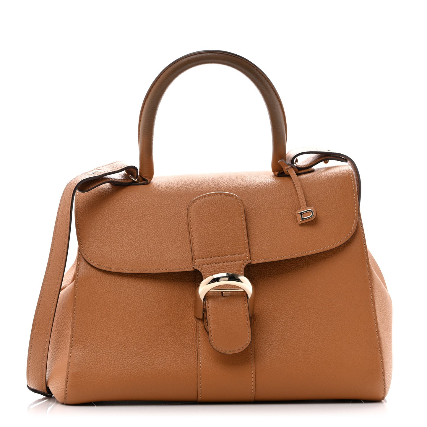 Grained Calfskin MM Brillant Satchel Natural