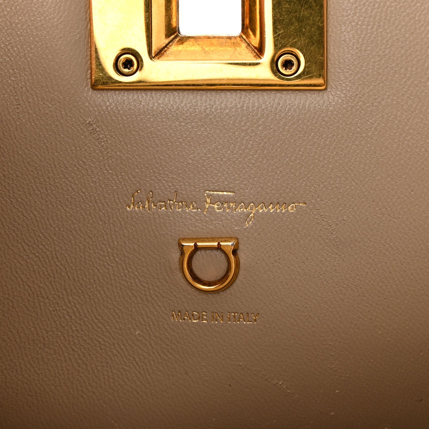 Salvatore Ferragamo Calfskin Small The Studio Box Bag Daino 6 of 20