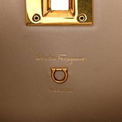 Salvatore Ferragamo Calfskin Small The Studio Box Bag Daino 6 of 20