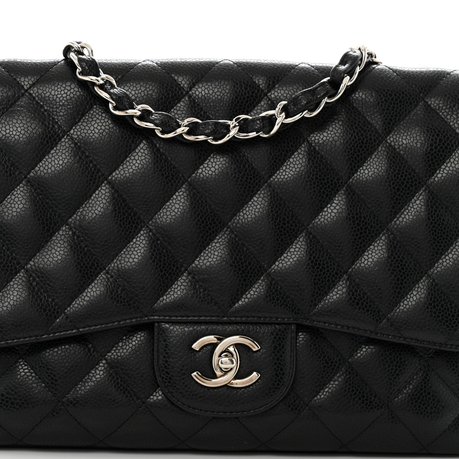 Chanel Caviar Quilted Jumbo Double Flap Black 8 of 15