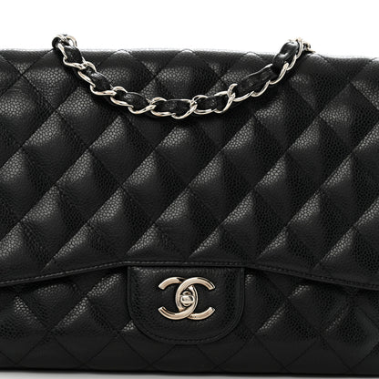 Chanel Caviar Quilted Jumbo Double Flap Black 8 of 15