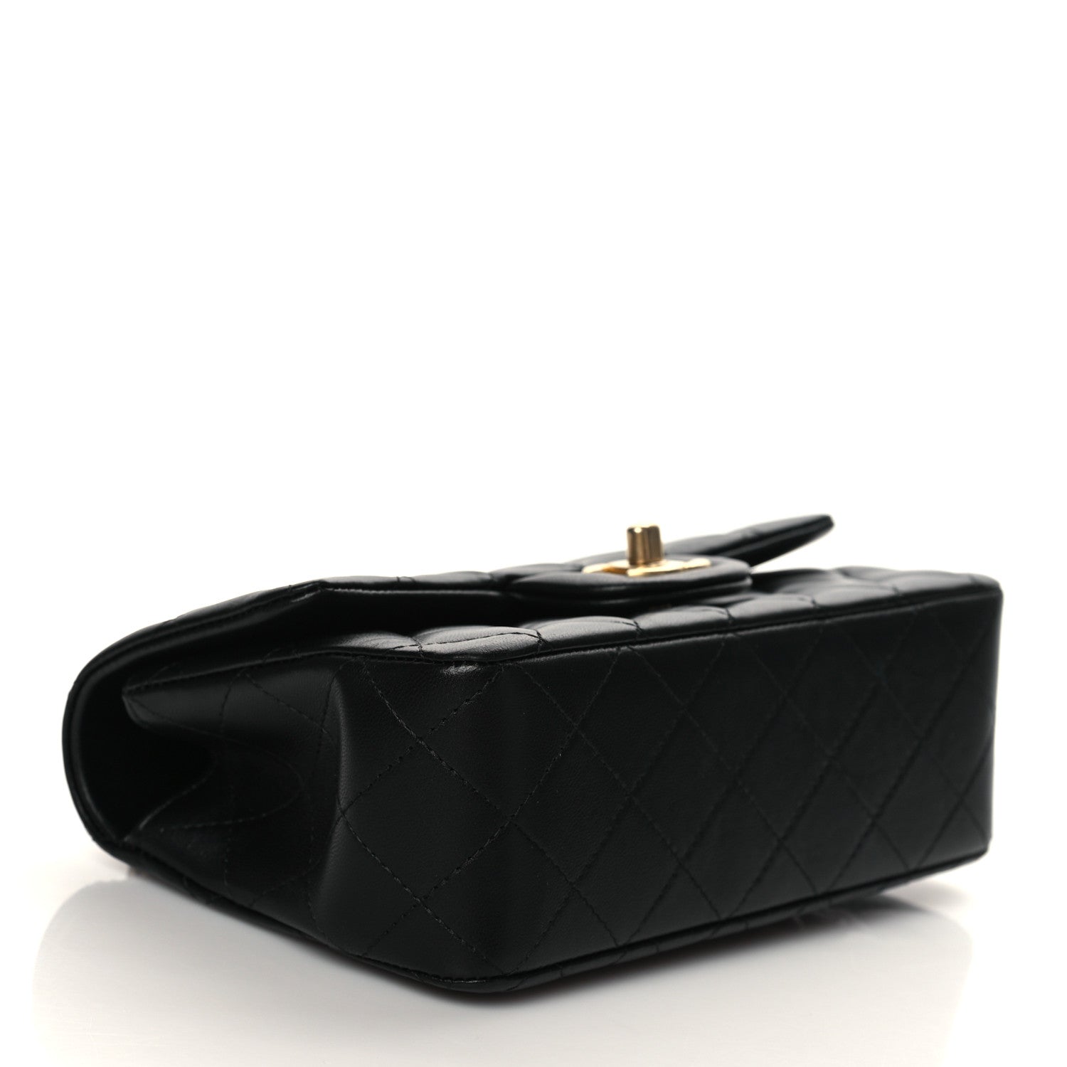 Chanel Lambskin Quilted Metal Mini Top Handle Rectangular Flap Black 4 of 10