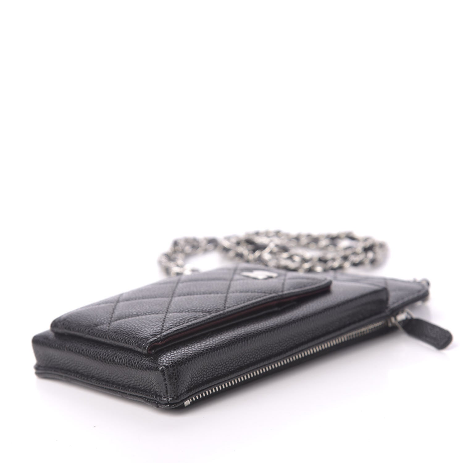 Chanel Caviar Quilted Zip Phone Case Black 8 of 13