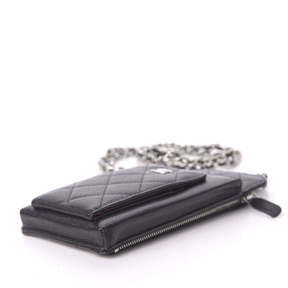 Chanel Caviar Quilted Zip Phone Case Black 8 of 13