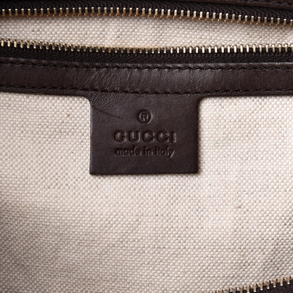 Gucci Monogram Vintage Web Medium Boston Dark Brown 6 of 11