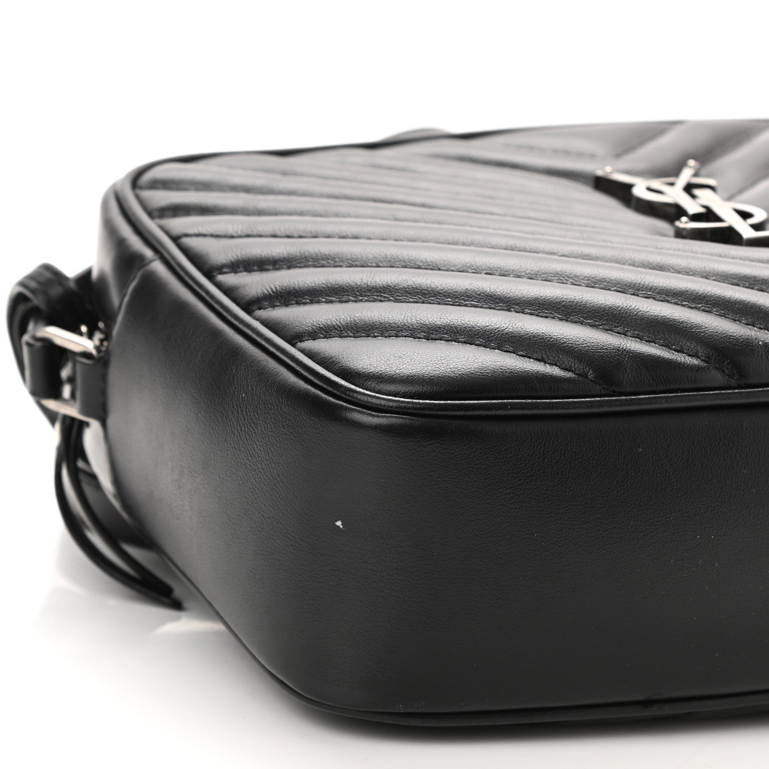 Saint Laurent Calfskin Matelasse Monogram Lou Camera Bag Black 9 of 11