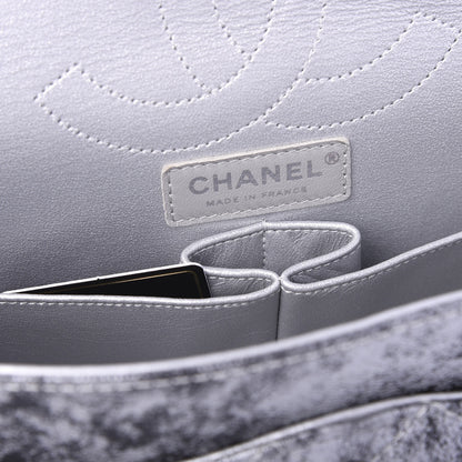 Chanel Metallic Caviar Quilted 2.55 Reissue 226 Flap Silver Black 8 of 10