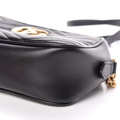 Gucci Calfskin Matelasse Small GG Marmont Chain Shoulder Bag Black 10 of 10