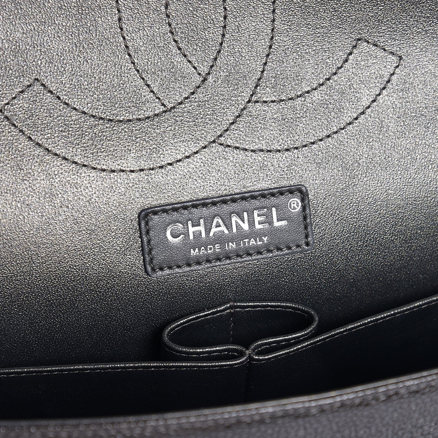Chanel Caviar Quilted Jumbo Double Flap Dark Charcoal 6 of 7