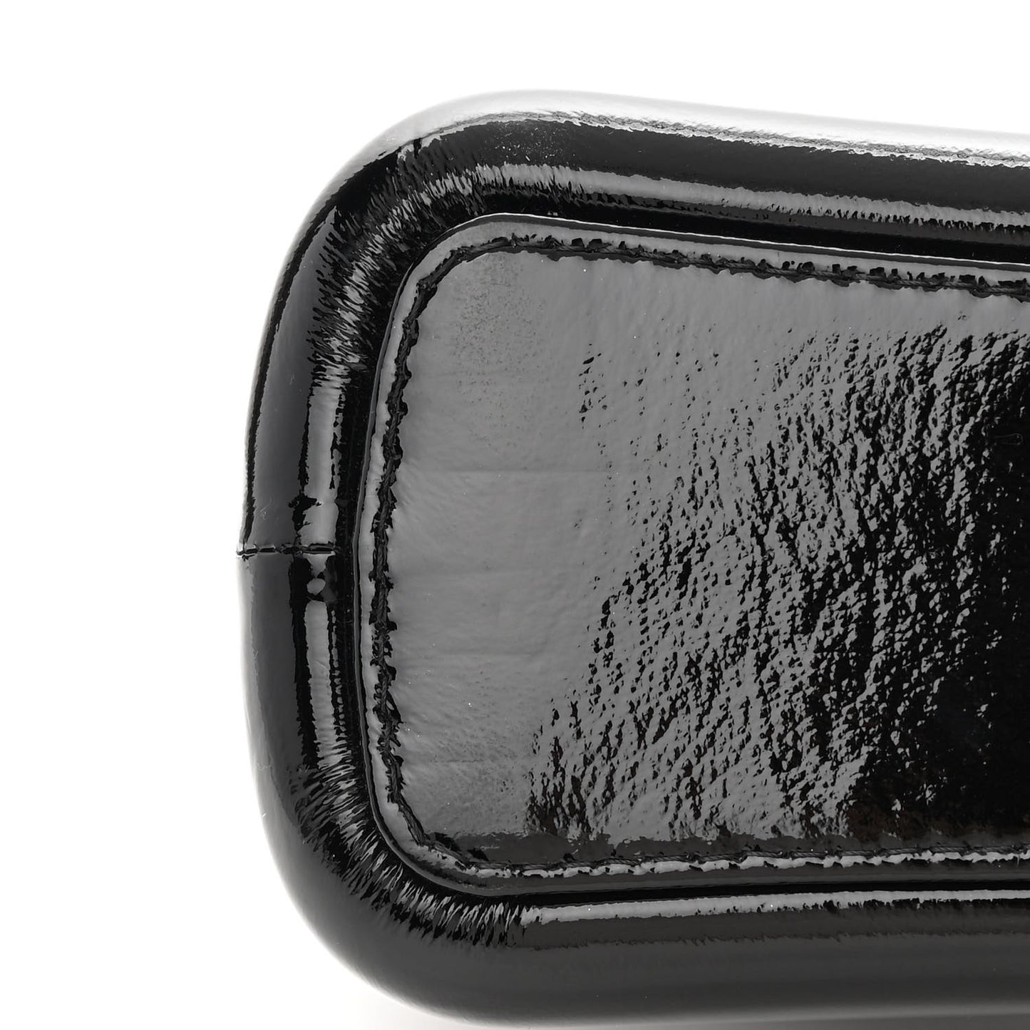 Patent Goatskin Quilted Medium Gabrielle Hobo Black