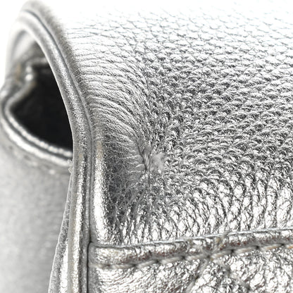 Chanel Metallic Grained Calfskin Quilted Large Casual Rock Backpack Silver 12 of 12