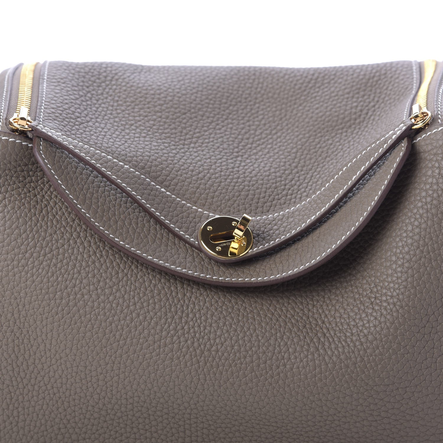 Hermes Taurillon Clemence Lindy 30 Etoupe 7 of 10