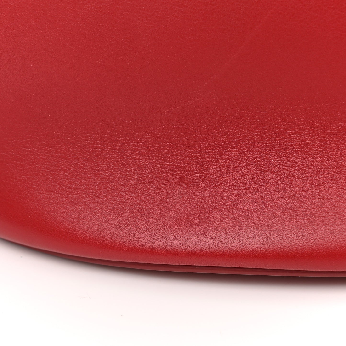 Smooth Calfskin Clasp Bucket Bag Red