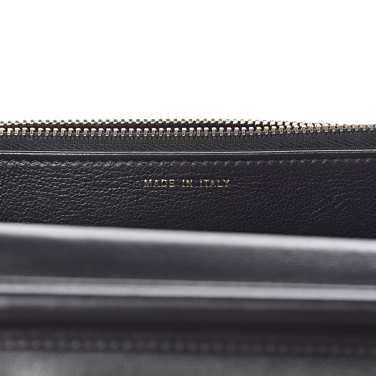 Lambskin Quilted Golden Class Wallet on Chain WOC Black