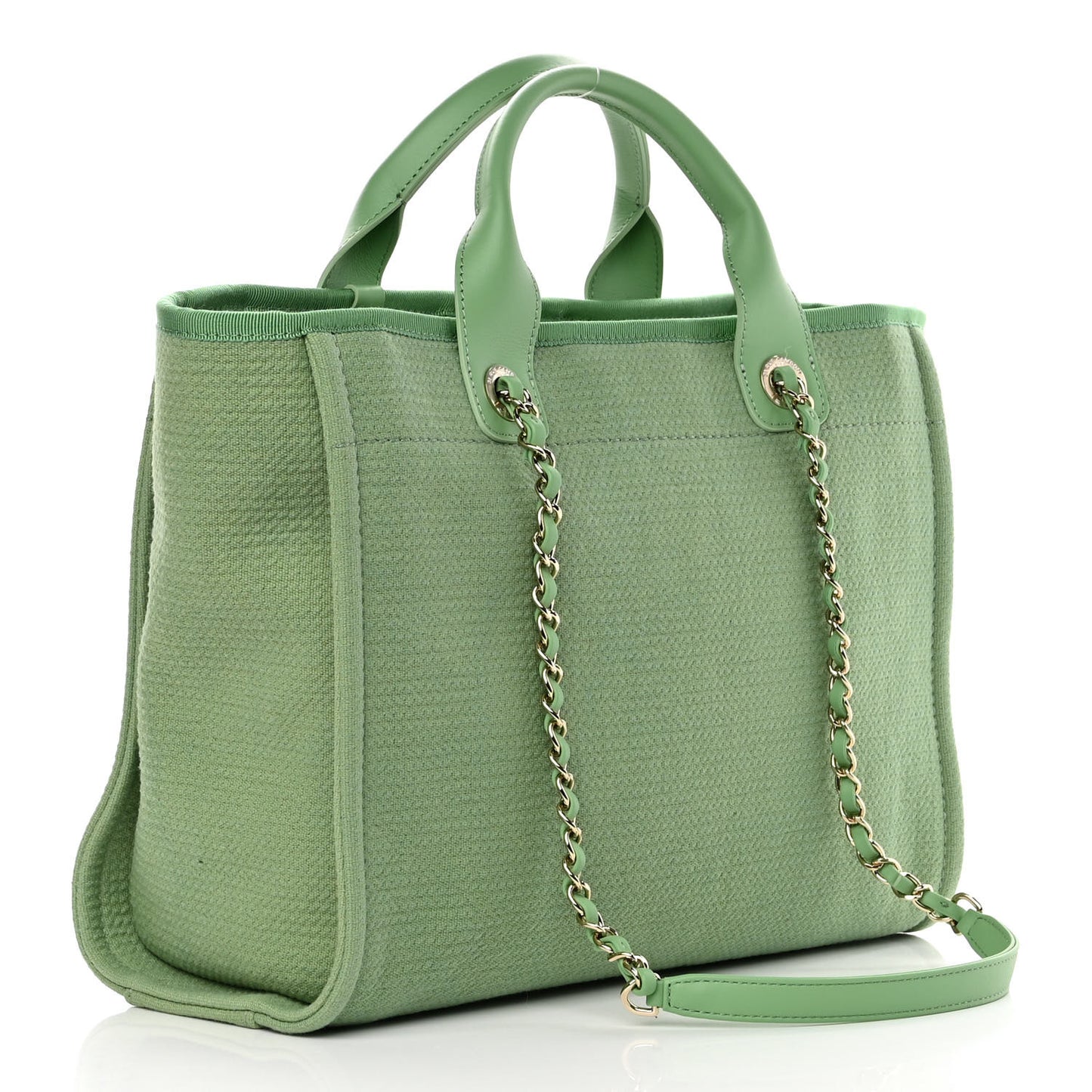 Mixed Fibers Small Deauville Tote Green